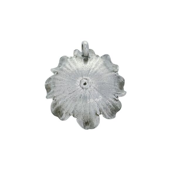 Vintage Sterling Silver 925 3D Flower Pendant - Picture 3 of 5